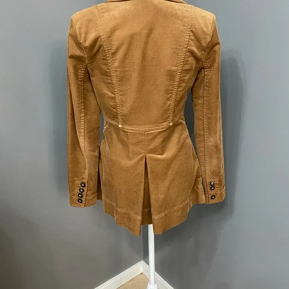 CABI Journey Tailored 3 Button Corduroy Jacket Caramel Brown Lagenlook Cabin XS - Picture 4 of 17